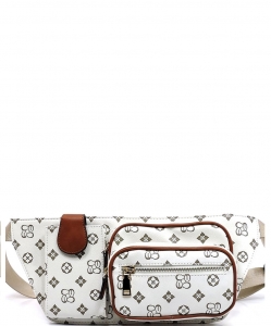 Monogrammed Fanny Packs CS1480 IVORY/TAN
